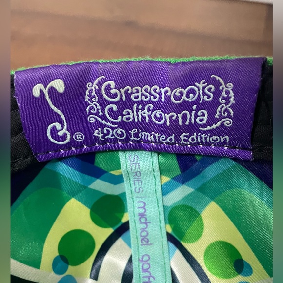 Grassroots California 420 Hat - Green Embroidered Michael Garfield 7 1/4 - Picture 12 of 14